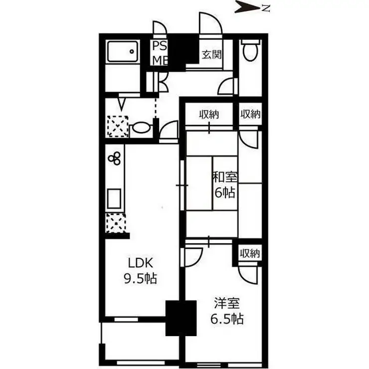 サンハイム清水 6階階 間取り