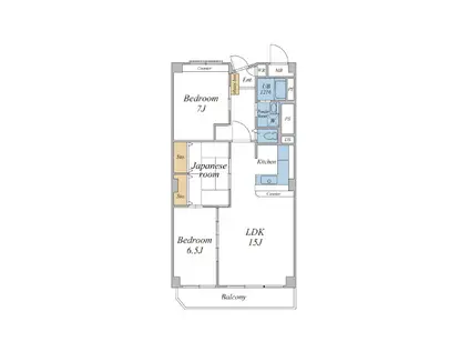 サンコーポ勝田台A棟(3LDK/10階)の間取り写真