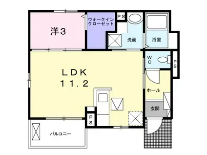 CELESTE(1LDK/1階)の間取り写真