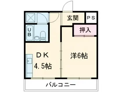 ルミウス黄金(1DK/5階)の間取り写真