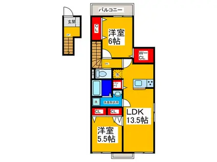 堺市東区丈六 工事(2LDK/1階)の間取り写真