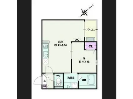 JACK MATSUNOKI I(1LDK/3階)の間取り写真