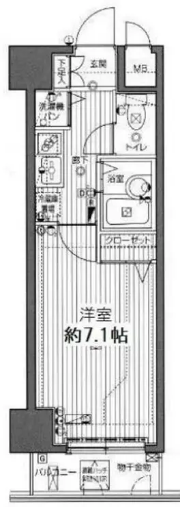 ガラ・ステージ麻布十番 7階階 間取り