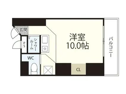 シャトーMY(ワンルーム/4階)の間取り写真