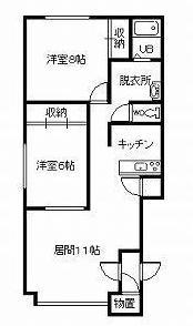 ＪＲ石北本線 南永山駅 徒歩23分 2階建 築31年(2LDK/1階)の間取り写真