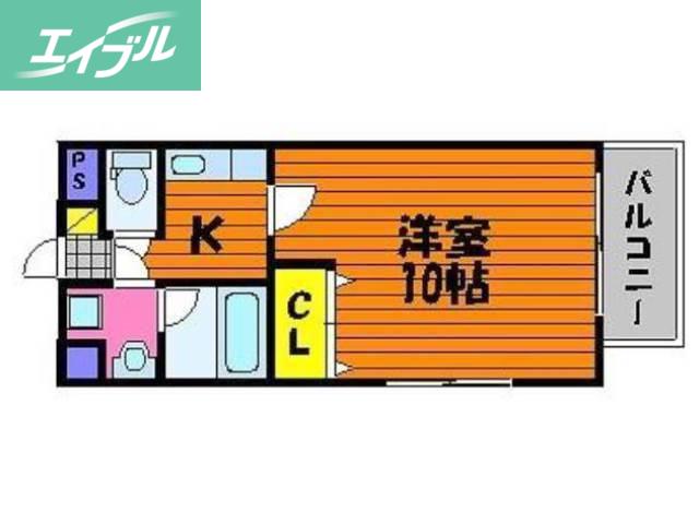 ピアシティ医大東(1K/4階)の間取り写真