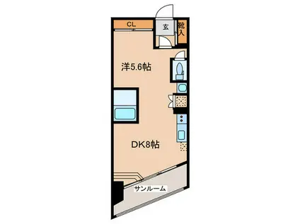 京急本線 京急新子安駅 徒歩8分 10階建 築15年(1DK/4階)の間取り写真