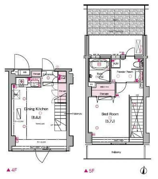 グラントレゾール広尾 4階階 間取り