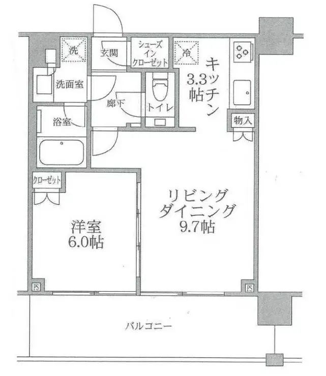 シティタワー新宿 23階階 間取り