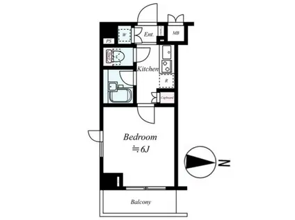 ルーブル蒲田南伍番館(1K/1階)の間取り写真