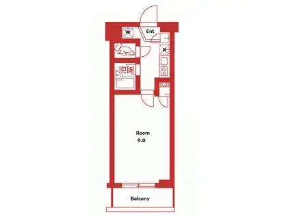 シャイニー長津田(1K/2階)の間取り写真