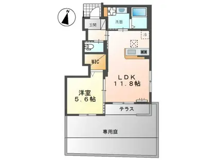 SER VOLAR(1LDK/1階)の間取り写真