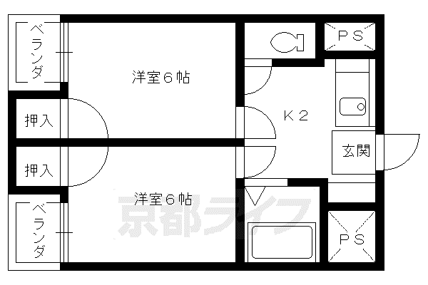 STABLE西賀茂II(2K/3階)の間取り写真