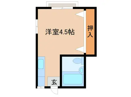 センチュリーもはん(ワンルーム/1階)の間取り写真