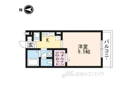 アーバンシャルト(1K/1階)の間取り写真