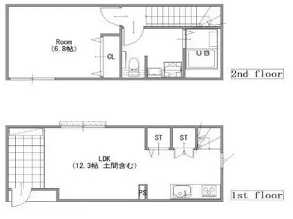 東堀切一丁目アパート(1LDK/1階)の間取り写真