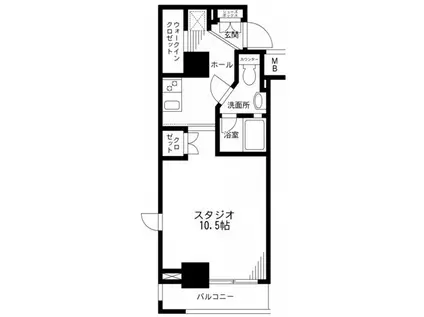 レジディア九段下(ワンルーム/5階)の間取り写真