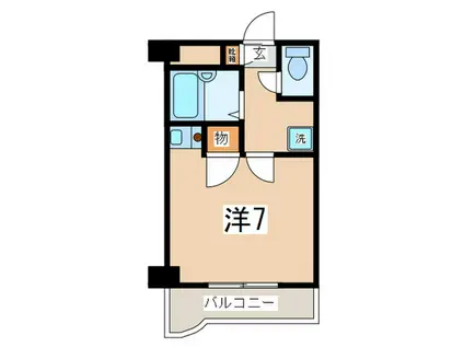 シャトー相模(ワンルーム/2階)の間取り写真