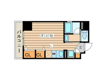 マイスターハウス川崎(ワンルーム/4階)の間取り写真