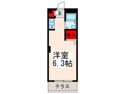 レジデンス田中(ワンルーム/1階)の間取り写真