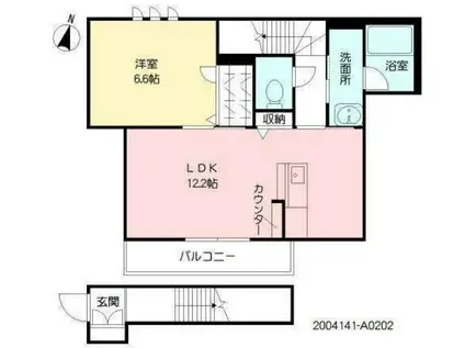 シャーメゾンGJ(1LDK/2階)の間取り写真