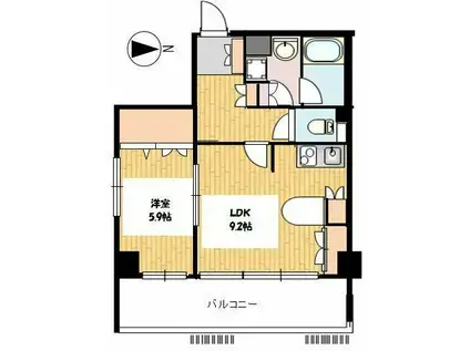 CLEAN HILLSクリーンヒルズ(1LDK/4階)の間取り写真