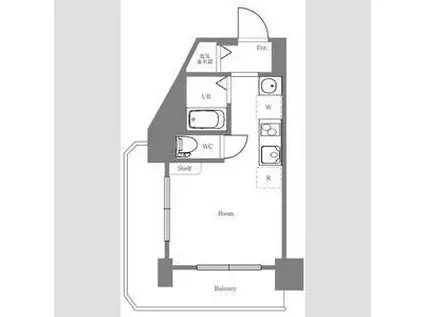 ハイネス要町(ワンルーム/8階)の間取り写真