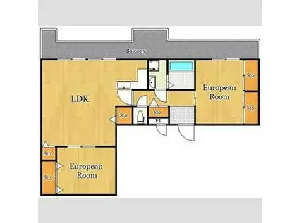 レクシア九条(3LDK/7階)の間取り写真