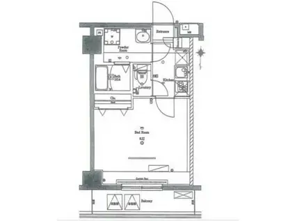 アゼストスミダ(1K/4階)の間取り写真