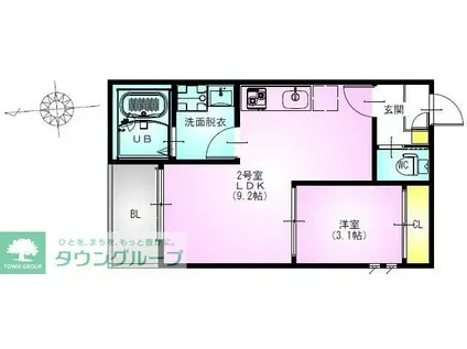 REGALEST LA CAMPANELLA(1LDK/1階)の間取り写真