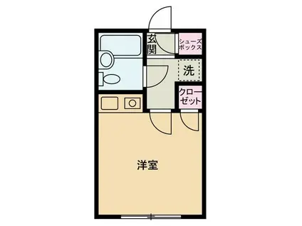 メゾンベルス(1K/2階)の間取り写真