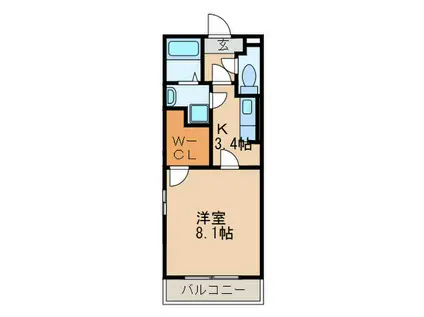 ソレイユ ルヴァン(1K/1階)の間取り写真