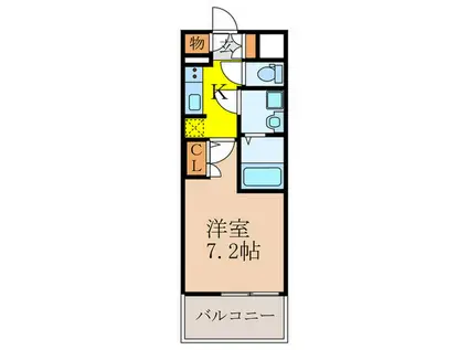 アーバンフラッツ新大阪I(1K/5階)の間取り写真