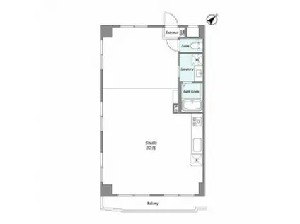 メトロステージ中目黒(ワンルーム/6階)の間取り写真