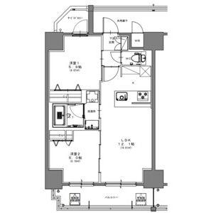 S-RESIDENCE高岳ARDENT(2LDK/5階)の間取り写真