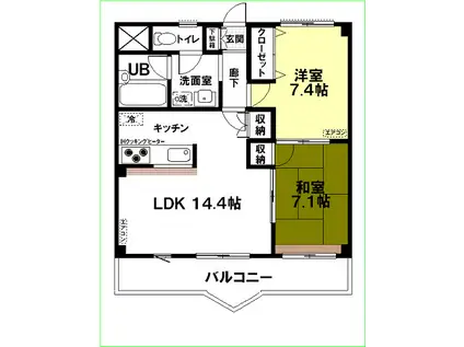 アーバニズムM11(2LDK/4階)の間取り写真