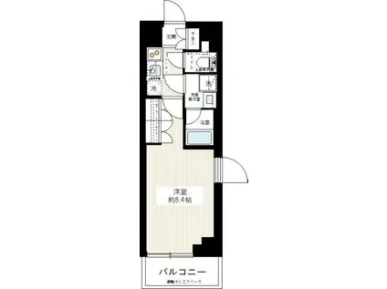 MAXIV東武練馬(1K/2階)の間取り写真