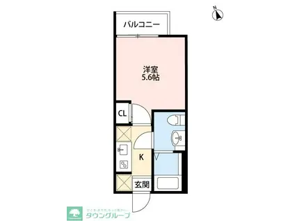 ラ・ルーチェ四ツ木(1K/1階)の間取り写真