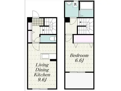 LA VITA 門司(1LDK/1階)の間取り写真