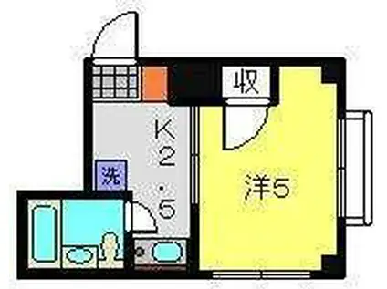 マリオ能見台(1K/3階)の間取り写真