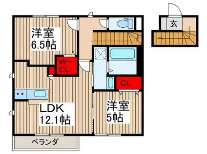 LA LUMIERE(2LDK/2階)の間取り写真