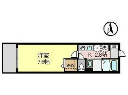 ラ・キャメリア(1K/1階)の間取り写真