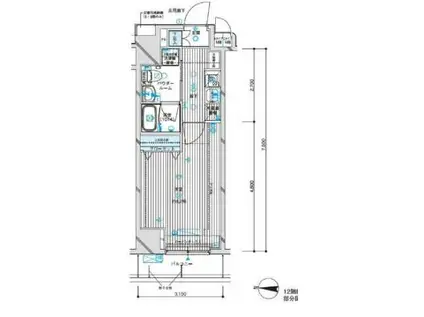 メインステージ亀戸IV(1K/6階)の間取り写真