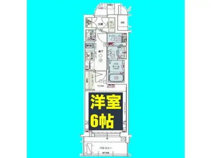 エステムコート名古屋新栄IIアリーナ(1K/5階)の間取り写真