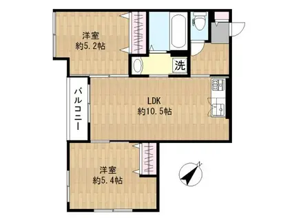 イル・ポスト・ソレッジャート(2LDK/3階)の間取り写真