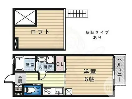 ヒルズ東雲AB棟(1K/2階)の間取り写真