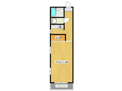 STビル(1K/4階)の間取り写真