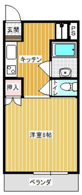 ガーデンビュー石神D(ワンルーム/3階)の間取り写真