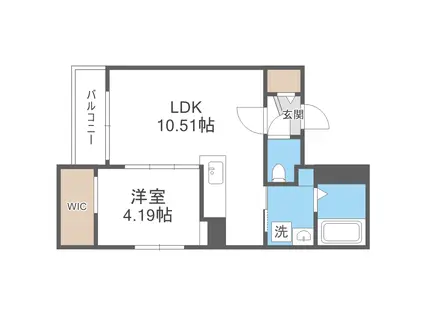 DOMINION N27(1LDK/4階)の間取り写真