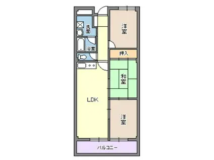 ハイツスリーオーク(3LDK/11階)の間取り写真